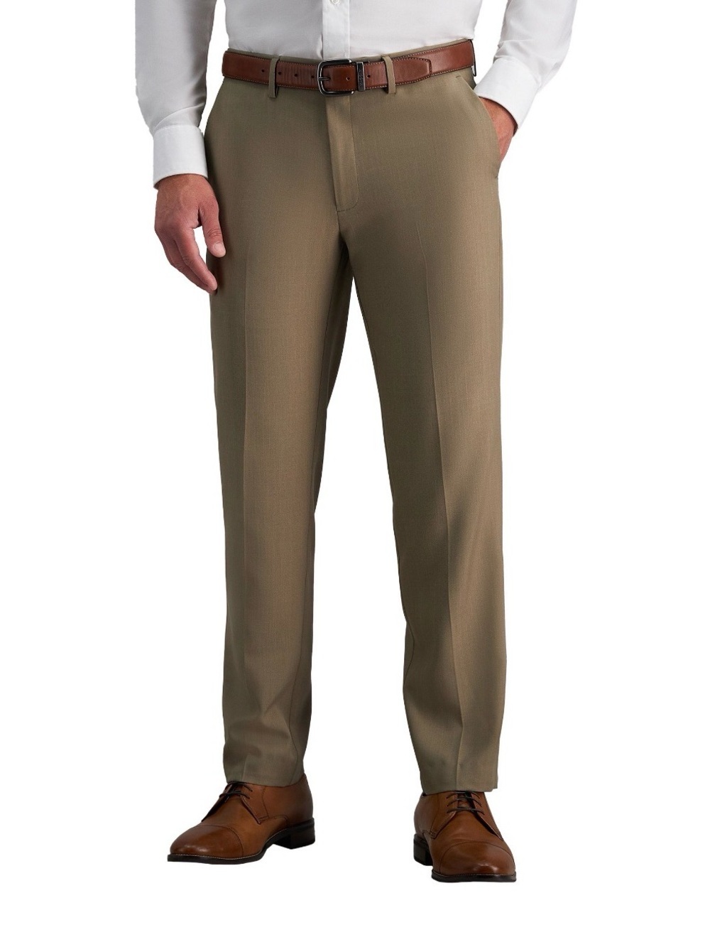 HAGGAR Black Stretch Straight Fit Dress Pants 34 Waist NWT Mens